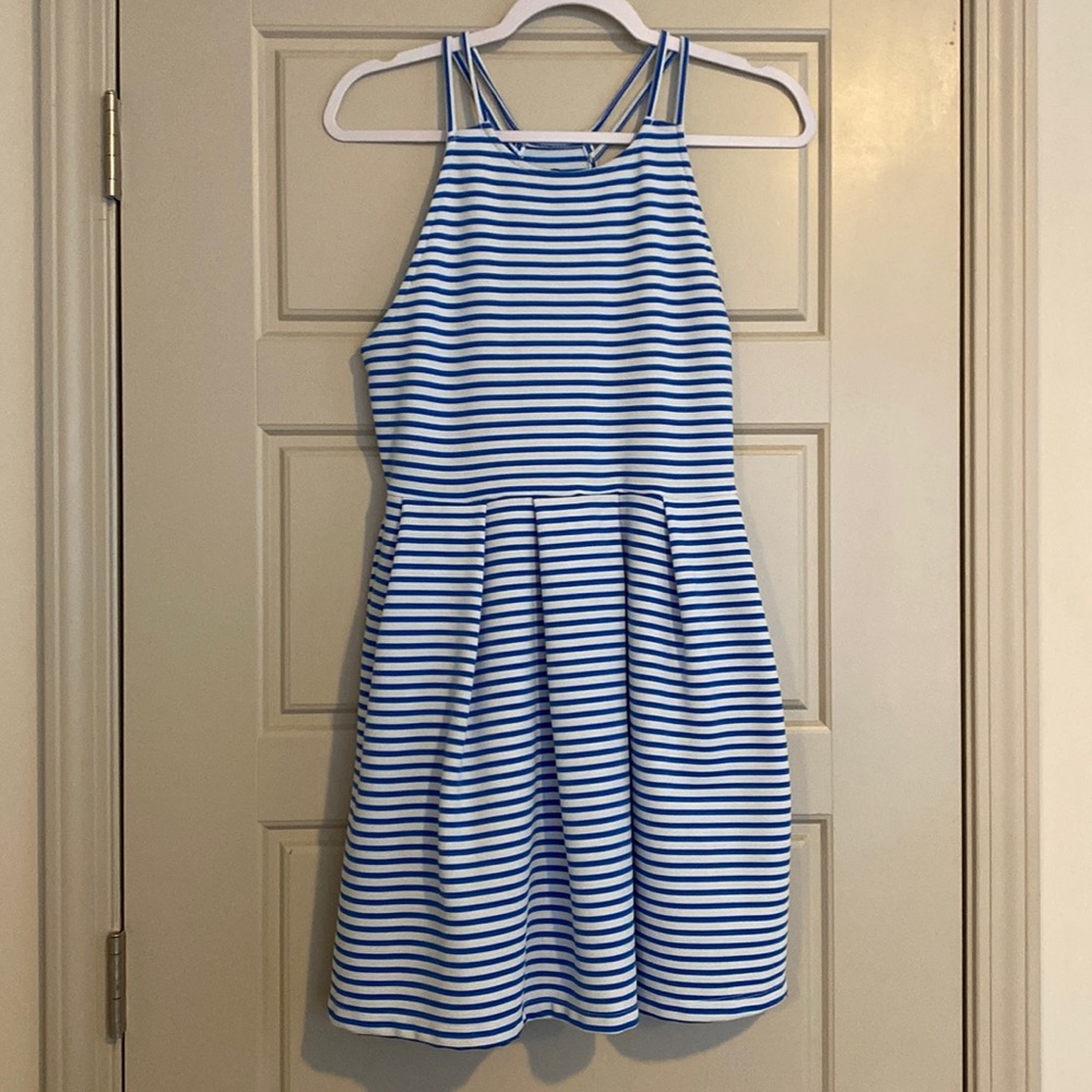 Blue and White Striped Dress (WITH POCKETS!) 💙🤍